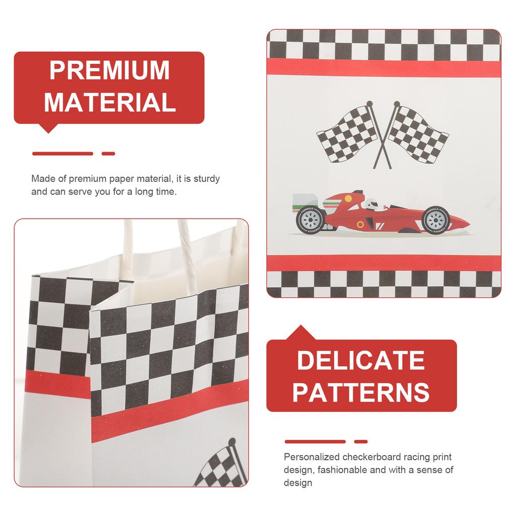 12 Pcs Printed Paper Tote Bag Gift Medium Size Bags Extra Large Packing for Florist Festival Presents Portable Decorative