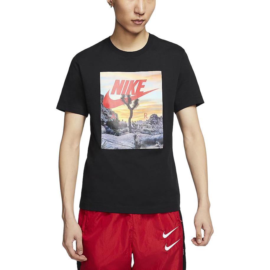 Nike T Shirts Men's Crew Neck Moderate Straight Fit CT6885-010