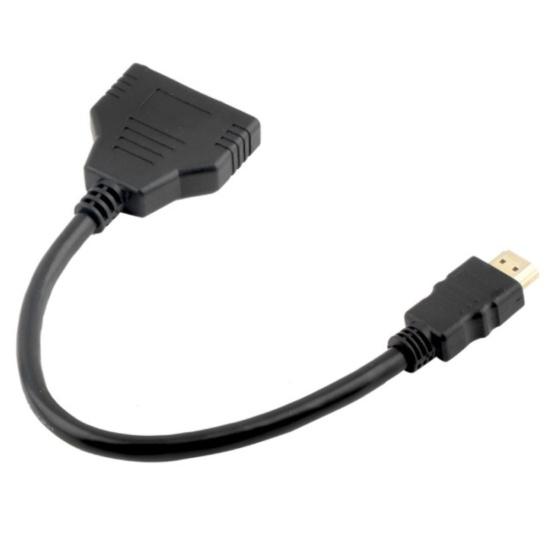 1 in 2 Out 1080P High Clarity Splitter HDMI-compatible Male to Dual Female Adapter Converter Cable