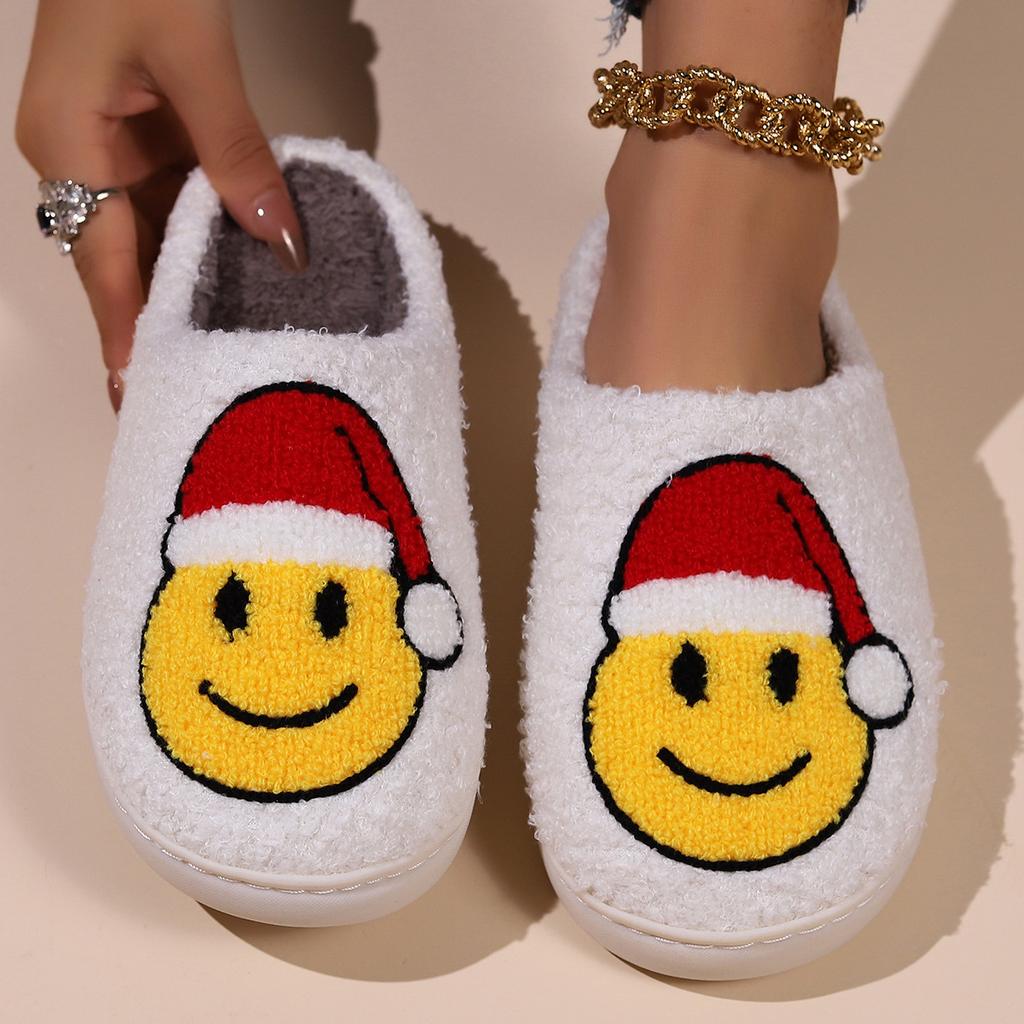 Mode Winterwärme Zuhause Baumwollschuhe für Paare Indoor Fellpantoffeln Ideal für Weihnachten
