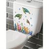 1pc Turtle Pattern Toilet Lid Decal, Stickers, Wall Decal, Vinly Decal For Home Decorations, Festival Decoration Stickers