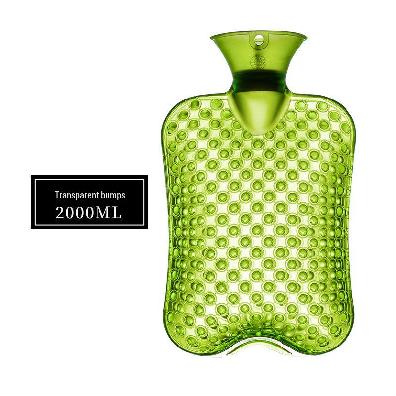 High-Density 2000ml PVC Hot Water Bottle with Convex Points - Explosion-Proof, Thickened Hand Warmer for Babies