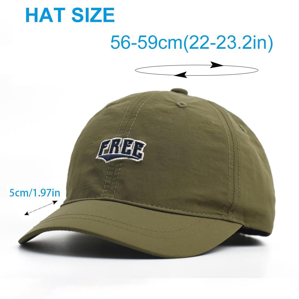 Spring Summer Short Brim Outdoor Sport Baseball Cap Men Women Soft Quick Drying Dad Hat Adjustable Trucker Style Low Profile Cap