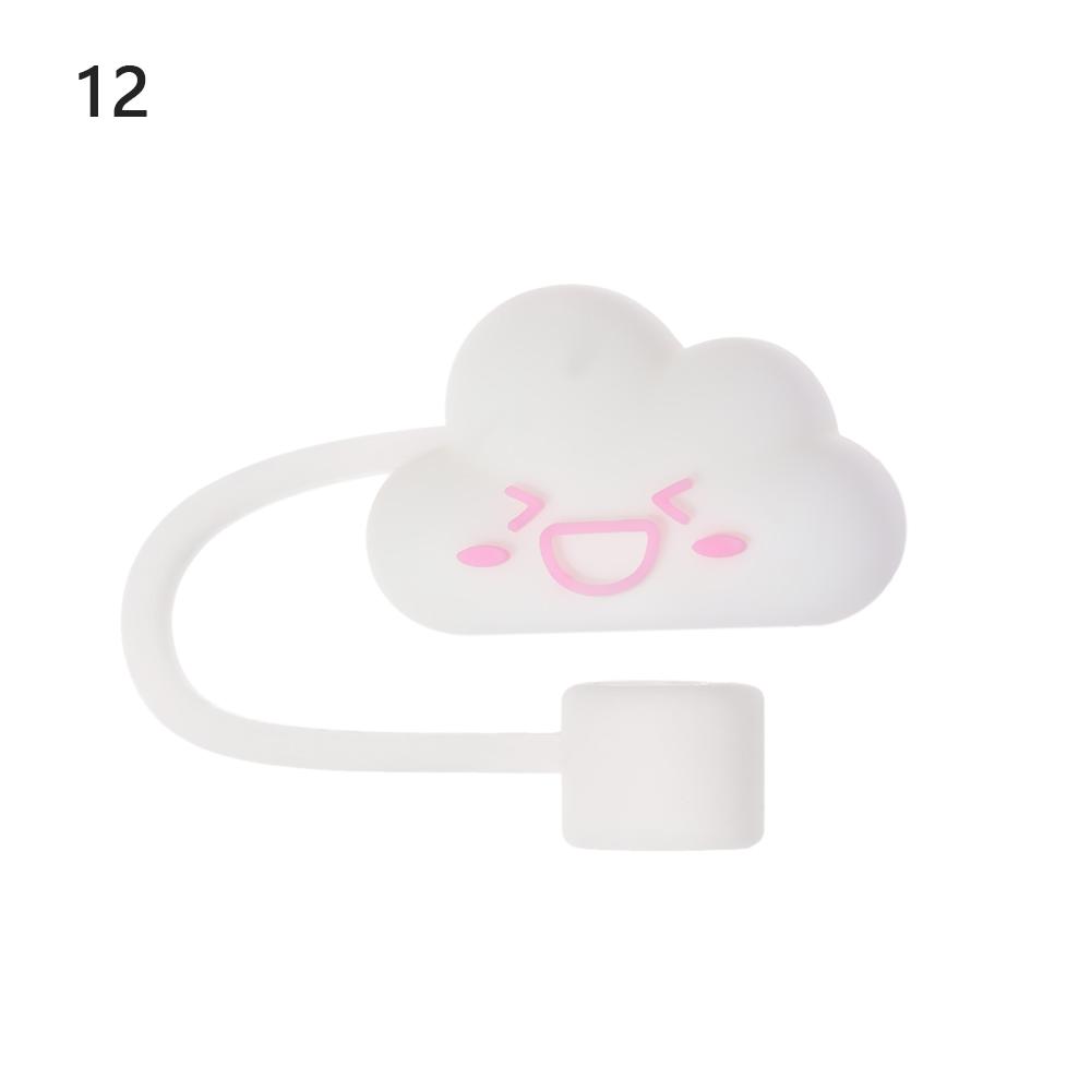 1pcs Reusable Straw Tips Airtight Cartoon Plugs Cover Silicone Straw Plug Cup Accessories Drinking Dust Cap