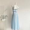 Women's Mesh Strapless Dress 2026 Spring Summer New Arrival V-neck Bowknot Deco Long Maxi Dresses Female