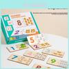 Holz Zahlen- und Buchstaben-Zuordnungsspiele für Vorschulkinder Pädagogisches Spielzeug