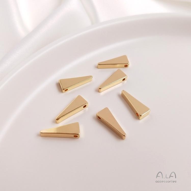 14K Gold-Filled Triangle Charm Clavicle Necklace & Earring Pendant Accessories