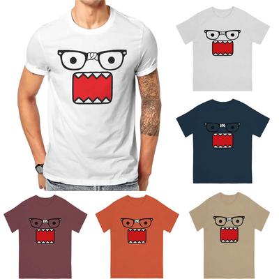 Domo Kun Print Funny Short Sleeve T-shirt Men Women Versatile Cuplu Tops