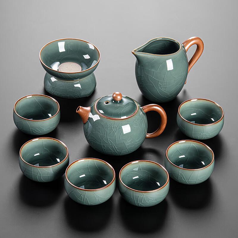 Lainuo Ge Kiln Xishi 9-Piece Tea Set