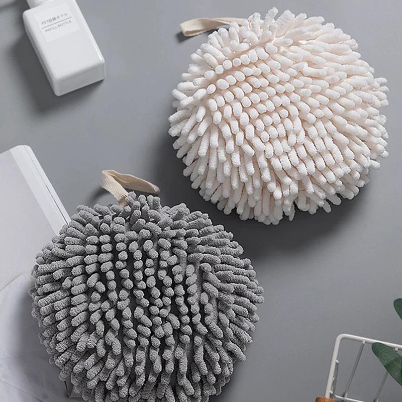 Hand Towel - Chenille Quick-Drying Absorbent Towel for Kitchen & Bathroom, Hangable Design