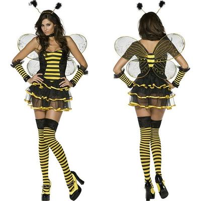 Little Bee Tutu Dress for Women Halloweeen Cosplay Costume Tulle Flowers Holiday Party Honeybee Fairy Fancy Dress Up Outfit