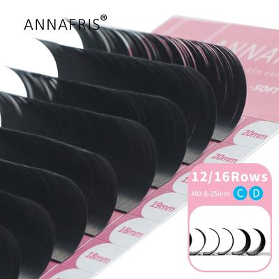 Individual Premium Eyelashes Super Soft Silk Mink 8-15Mix X 16rows Mixed Length Extension Volume False Lashes Supplie Cilios