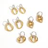 Geometric Stainless Steel Hoop Earrings For Women Summer Fashion Jewelry