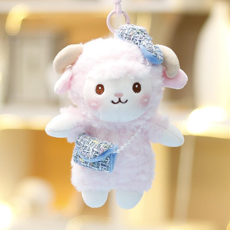 Plush Sheep Keychain Cute Animal Doll For Girls And Boys Backpack Decor