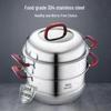 3-Layer 304 Stainless Steel Multi-Purpose Steamer