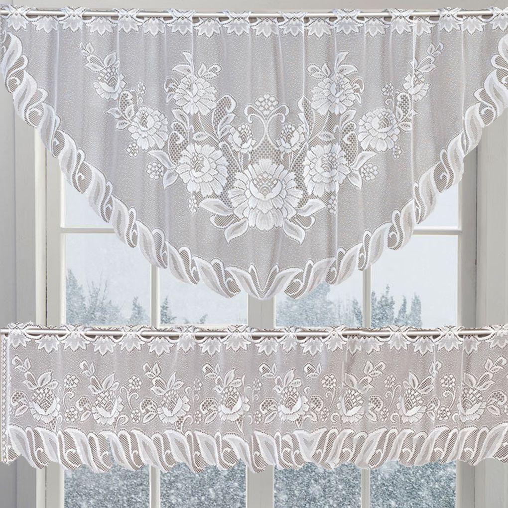 Perdele pentru fereastră din dantelă, 2 bucăți Perdele decorative moderne lavabile pentru interior, sufragerie, bucătărie, cafenea, decorare