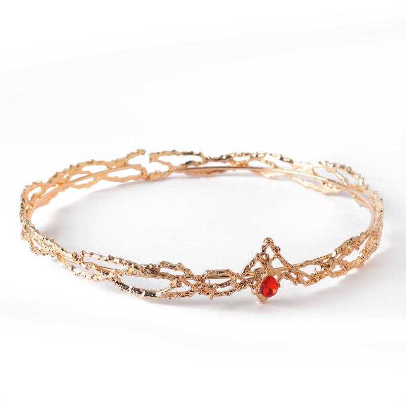 

Новая круглая тиара с короной эльфов, женская повязка на голову с каплей циркона, свадебные аксессуары для волос, подарки, ювелирные изделия, свадебные головные уборы