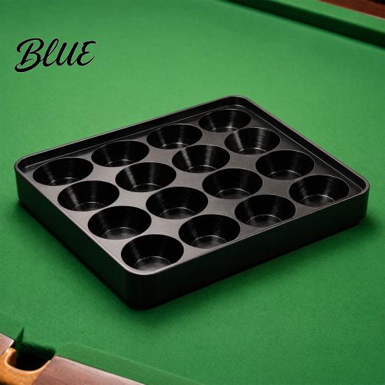 Erhöhtrand Pool Billardkugelhalter Tablett für 16 Kugeln 3D-gedruckter Tragegriff Snooker Aufbewahrungstablett Tischzubehör