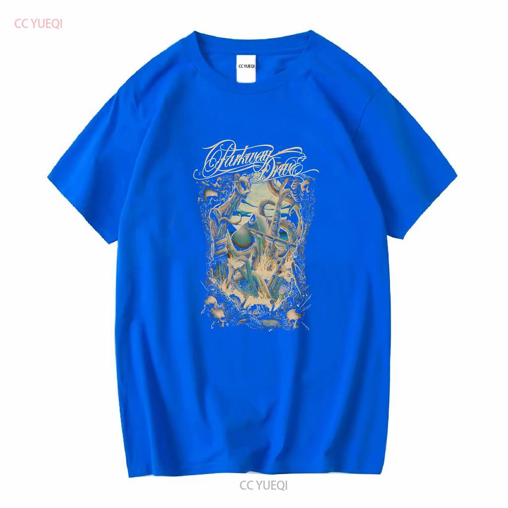 Authentiek PARKWAY DRIVE Band Kraken Schedels Logo T-shirt S M L XL 2XL NIEUW lange of korte mouwen vintage Gewassen Comfortabel