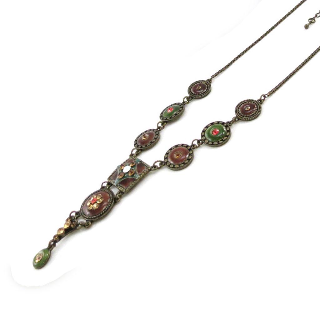 Les Trésors De Lily [E5699] - Collier Créateur 'Selma' marron/vert/ Vert Marron