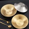 304 Stainless Steel Pasta Plate Deepened Fruit Dish Korean Salad Bowl  Kitchen Tableware