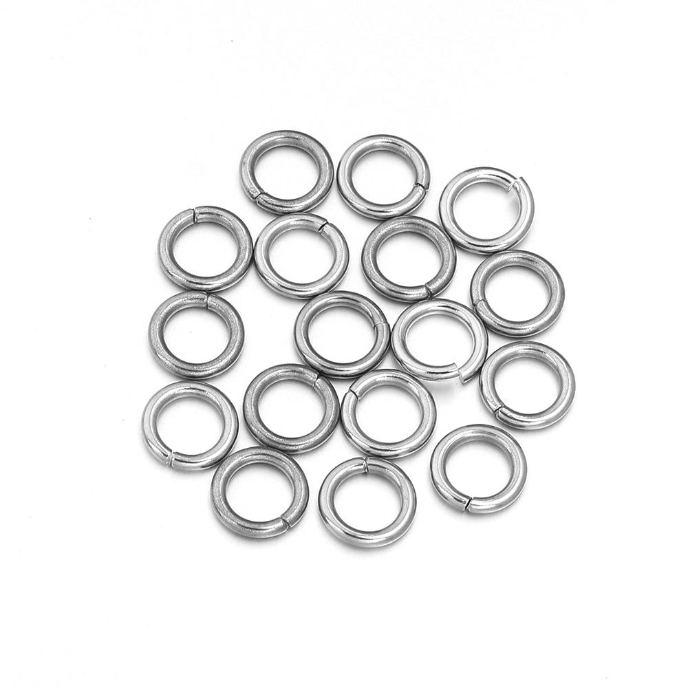 20pcs/lot Multisize Stainless Steel Jump Rings Round Open Ring Split Rings Connectors DIY Keychains Bracelet Jewelry Accessories