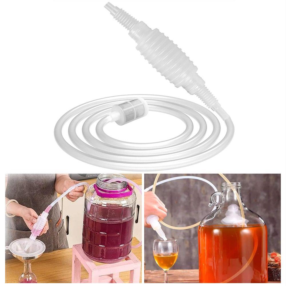 1.6/2/2.5Meters Beer Siphon Pump Food Grade Plastic Siphon Pump New Wine Beer Making Tool
