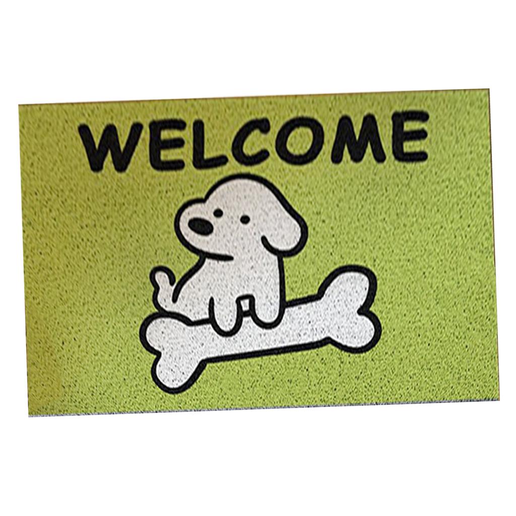 Door Mat Cute Cartoon Dog Pattern Anti Slip Mud Scraping Welcome Rug Front Door Rug Home Decoration