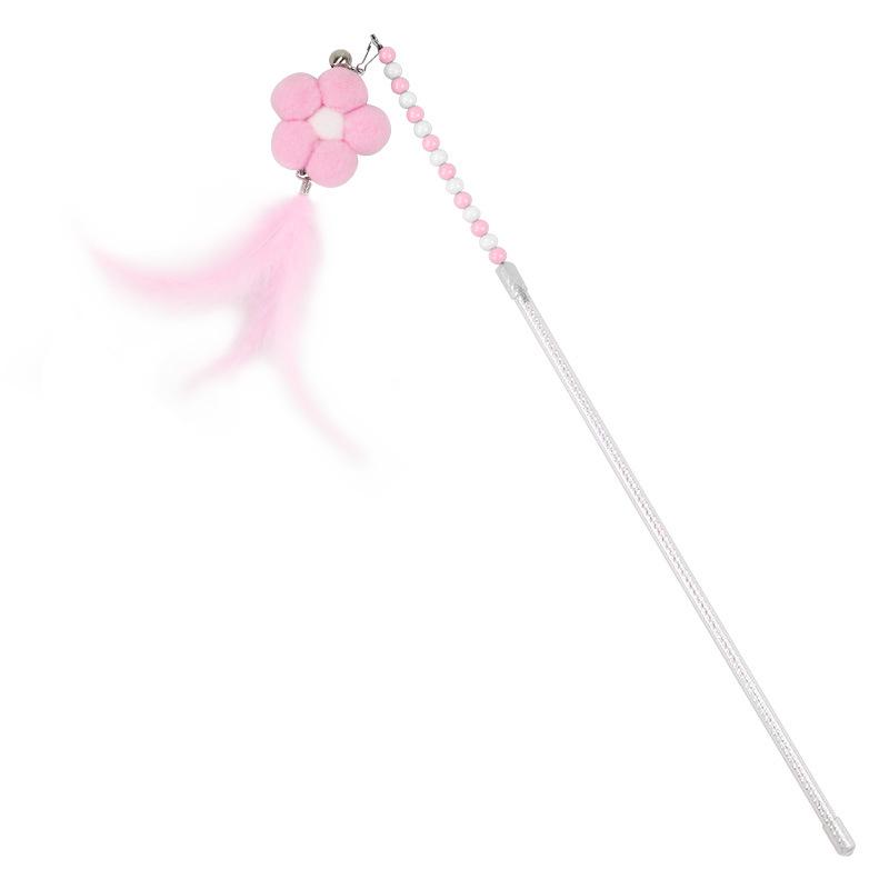 Katzenspielzeug: Raupen-Glocken-Teaser-Stab zur Selbstbeschäftigung und zum Backenzahnabrieb