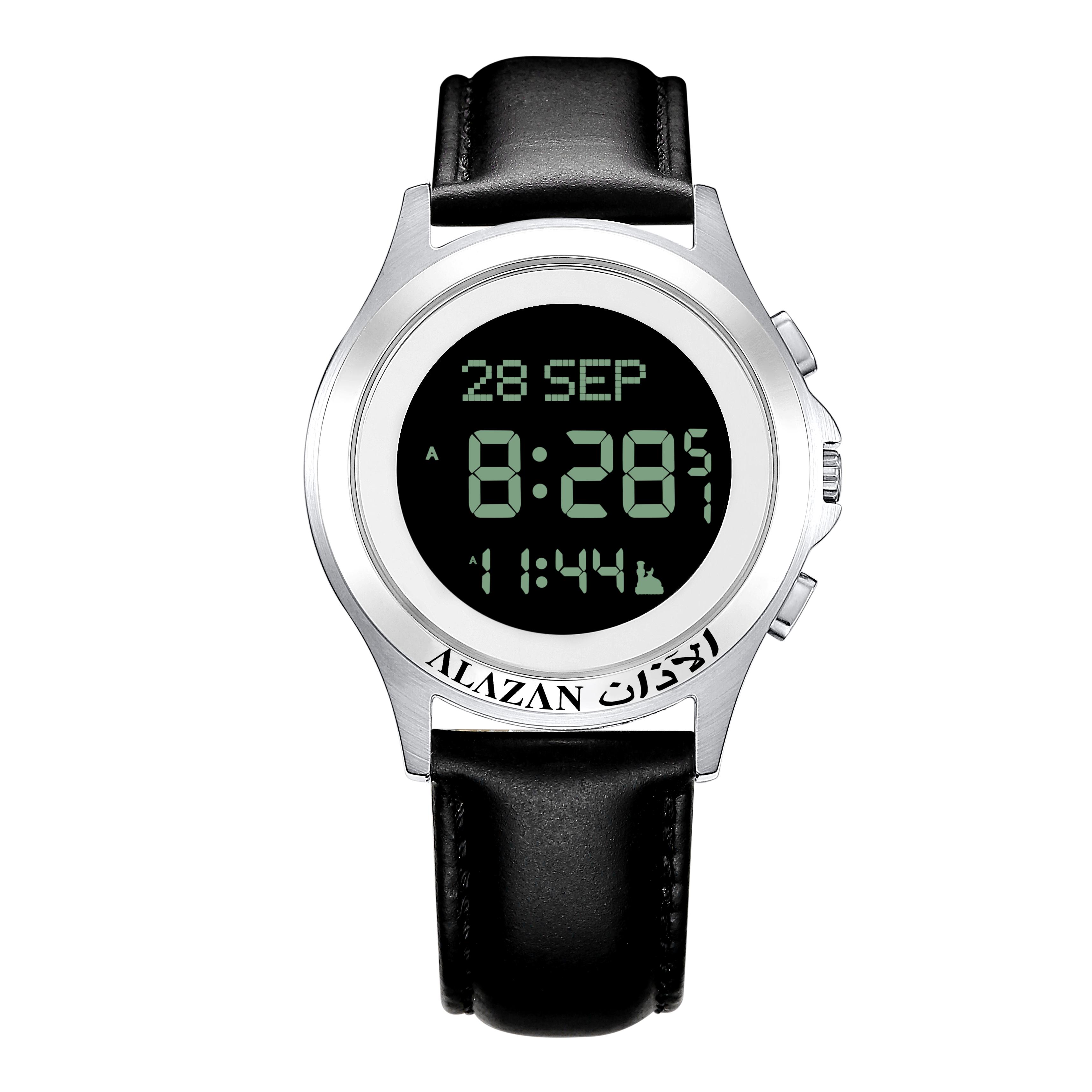 Azan Muslim Al Fajr Religious Prayer Alarms Allah Qur an Bookmark Mecca Sensor Qibla Compass Digital Waterproof Watch