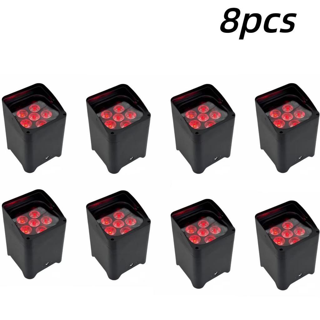 Battery Powered LED Par Lights Flightcase 6x18W RGBWA UV 6in1 Wifi Remote Phone APP&Wireless Controller Wedding Uplight DJ Atmosphere