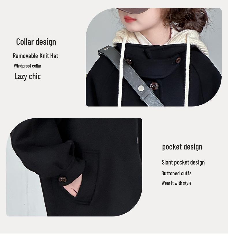 Mädchen 2025 Modischer Wollmantel - Verdickter Langer Stil für Herbst & Winter