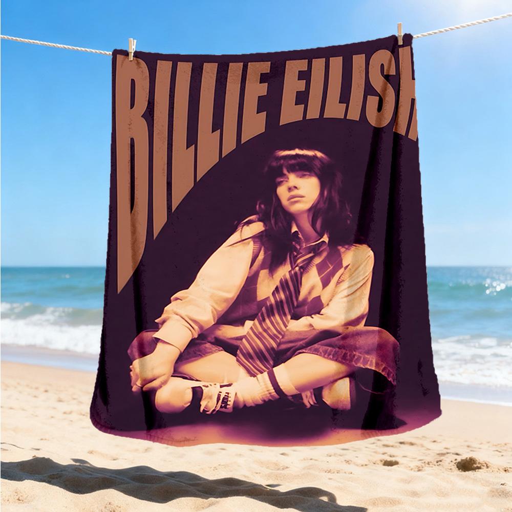 1 pezzo Billie Eilish Coperta Morbida da Esterno Ultra Morbida, Calda, Versatile e Facile da Curare per Campeggio, e