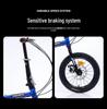 Sanhe Ma 16" Folding Bike with Variable Speed & Double Disc Brakes for Kids & Adults