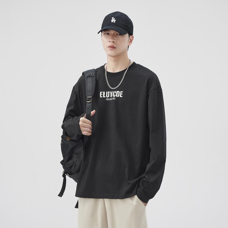 Long-sleeved T-shirt for Men's Spring and Autumn New Thin Tops for Autumn Men's Base Shirt