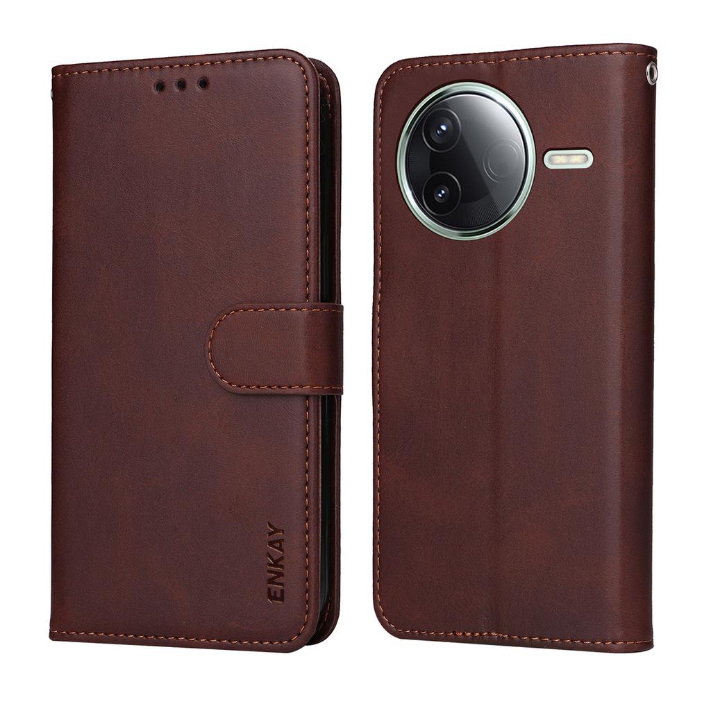 For Xiaomi Poco F7 Pro 5G/Redmi K80 5G PU Leather Wallet Case Phone Stand Cover with Tempered Glass