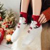 Festival Thickened Coral Velvets Floor Socks for Home Comfort Indoor Fuzzy Slipper Socks with Cartoon Christmas Pattern