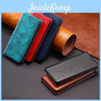 Flip Case Simple Samsung For 14 And Apple 15 Leather Wallet Card Protective Cover For Business
