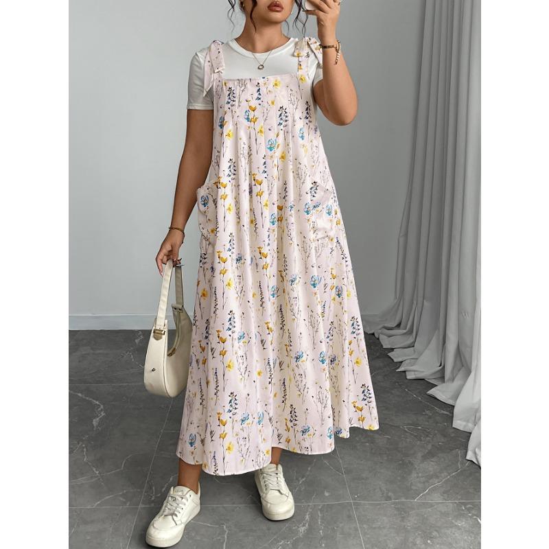 

Летнее Новое Модное Длинное Платье Большого Размера, Однотонное Платье-Холтер С Принтом Свободного Кроя 4XL