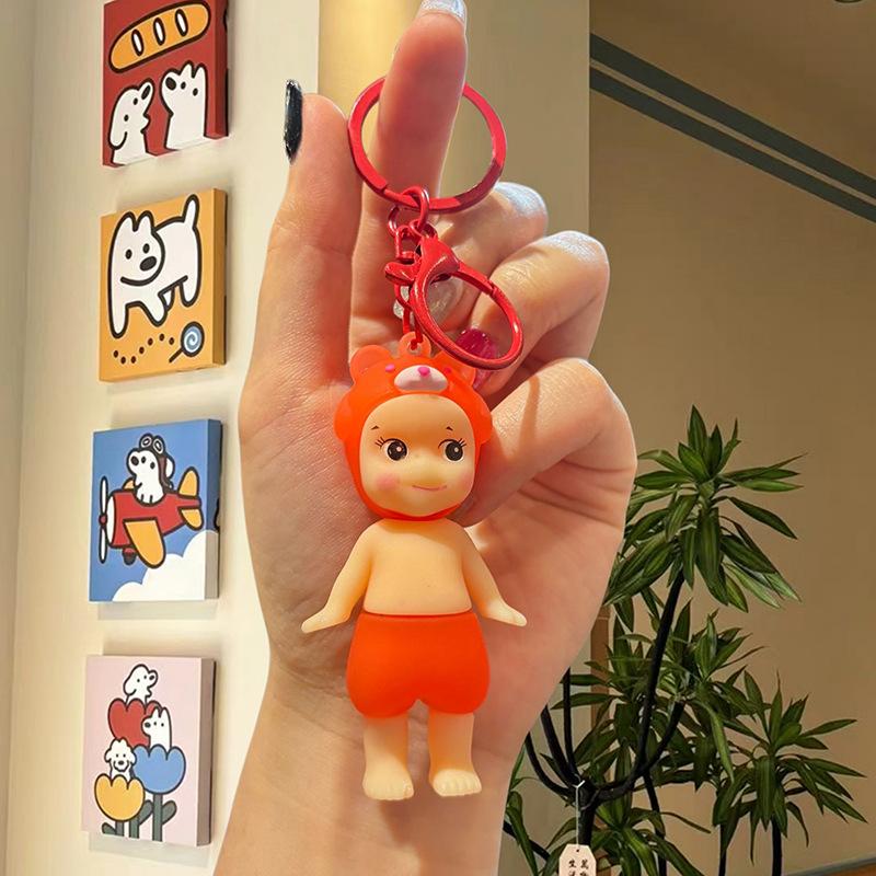 Cute Cupid Angel Figure Keychain Car Ornament Phone Charm Anime Action Figure Trendy Gift