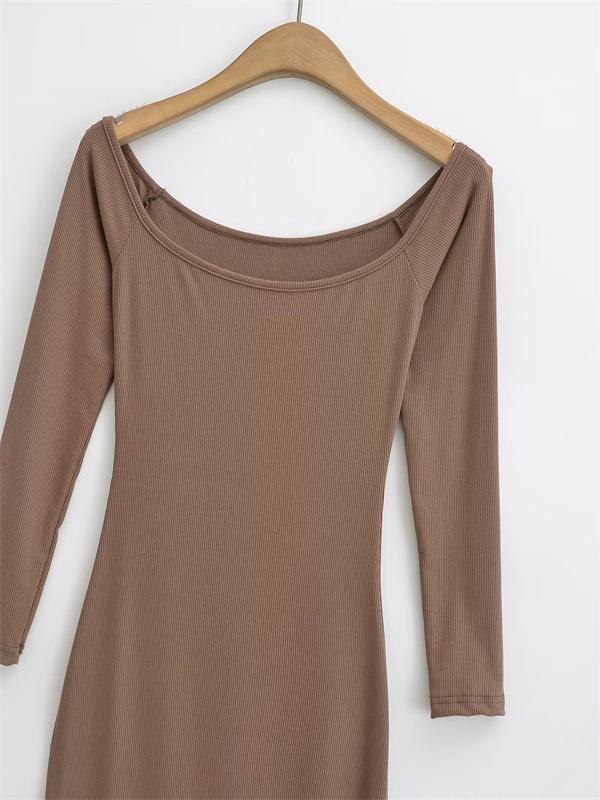 Women's One-Shoulder Off-the-Shoulder Fishtail Long Dress