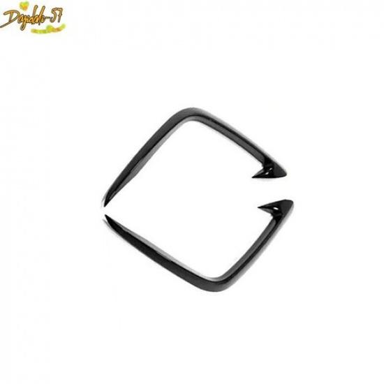 2PCS For Hyundai Tucson -2024 Black Glossy Front Head Light Lamp Frame Trim