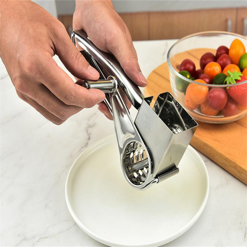 5 In 1 Edelstahl Käsehobel Reibe 4 Manuelle Dreh-Käsereibe Multifunktionale Reibe Butter Schneider Küchenhelfer