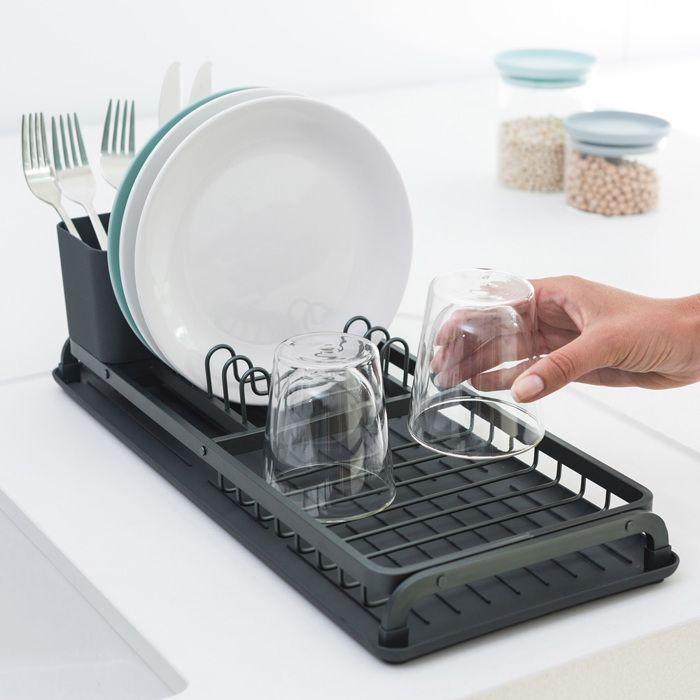Egouttoir à vaisselle petit modèle gris foncé - brabantia