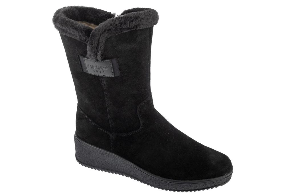 RIEKER Booties, Womens Black Winter Boots