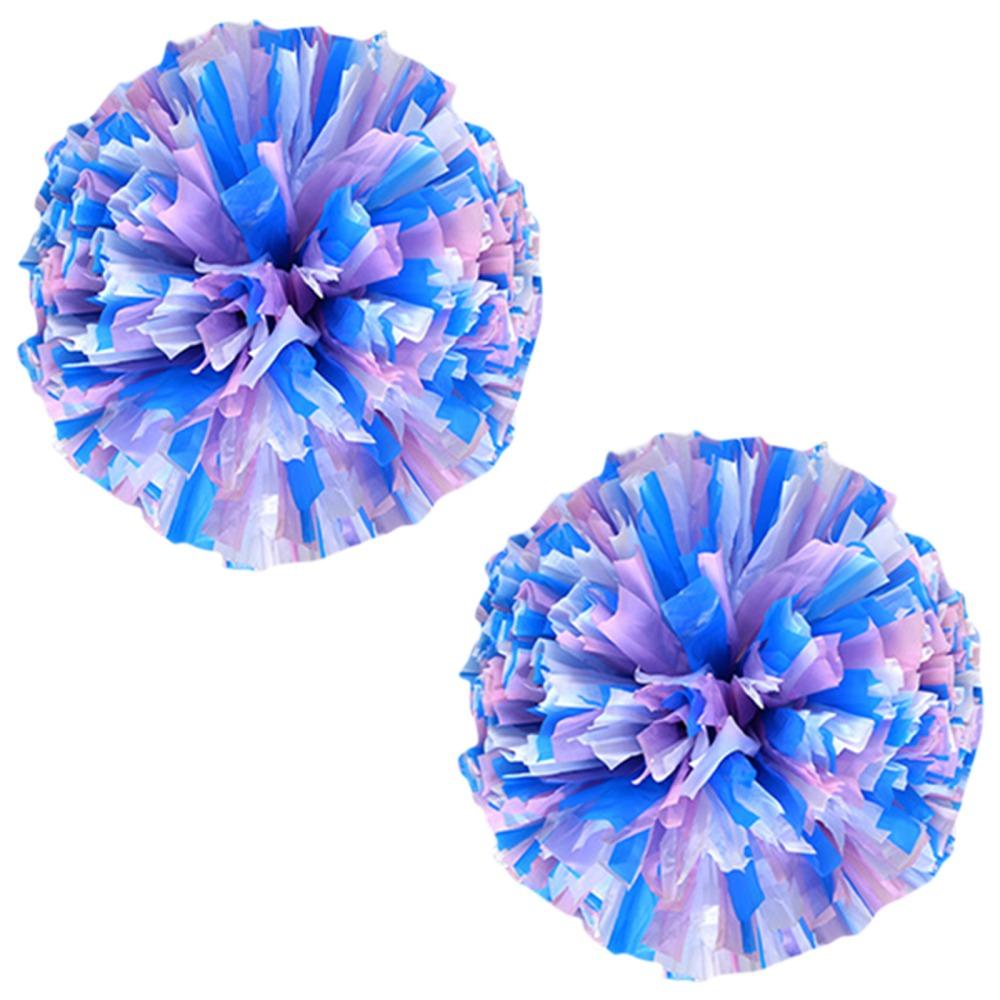 Four Fingers Matte Cheerleading Poms Cheerleader Holding Flowers