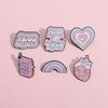 European & American Creative Cartoon Rainbow Heart Juice Box Metal Badge