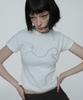 Lomaentinueo Signature R Wave Crop Cotton T-Shirt (White)