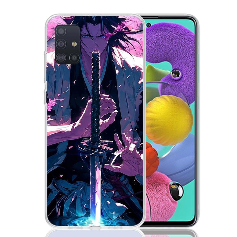 Bleach Kuchiki Byakuya Phone Case For Samsung Galaxy A52 A32 A22 A12 A02S A50S A30S A51 A31 AA71 Note 20 Ultra 10 S10 Plus Galax