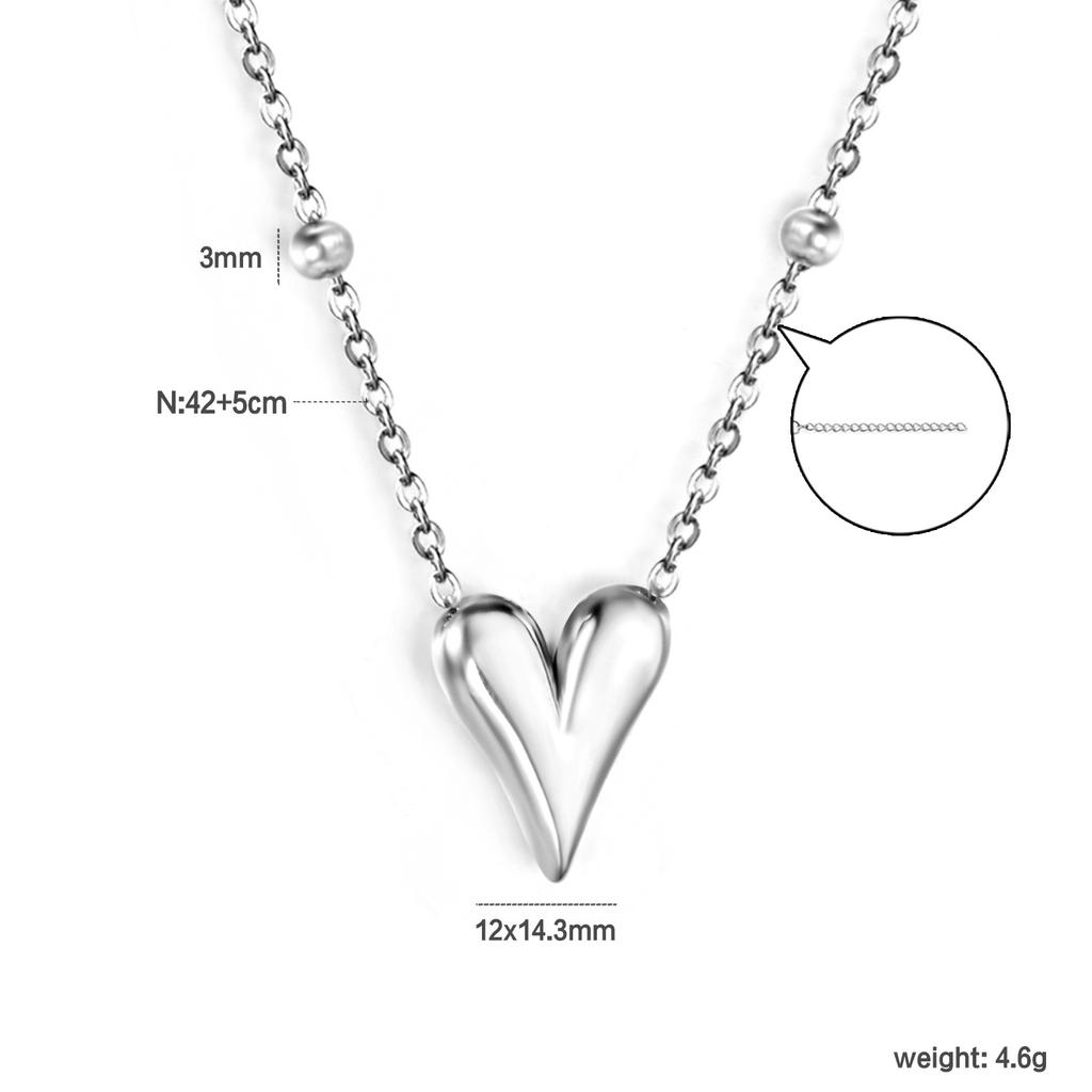 Einfache und Elegante Gold Herz Anhänger Halskette Minimalistische Schlüsselbein Kette Trendiger Ins Schmuck